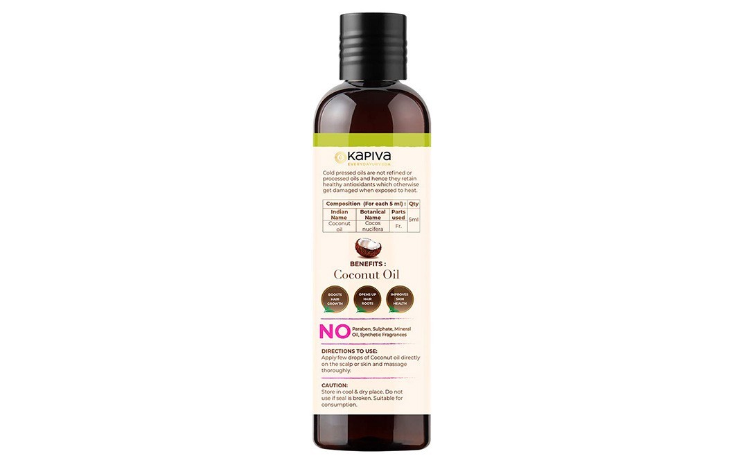 Kapiva Coconut Cold Pressed Oil    Bottle  450 grams